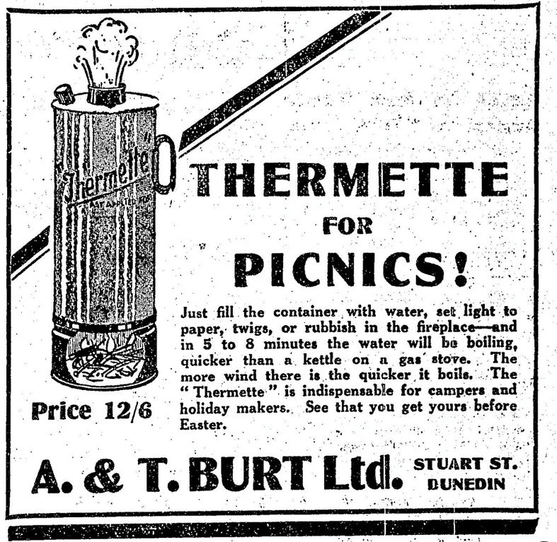 Advertisement for the thermette