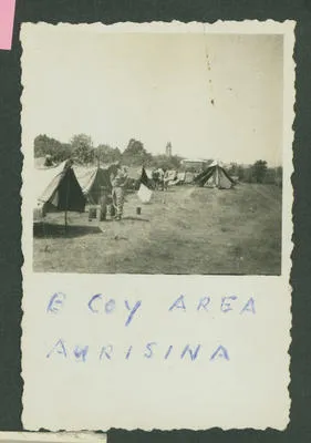 A military camp in Italy, with several Thermettes in the foreground